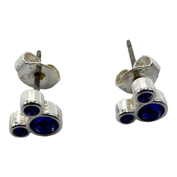Disney Blue silver mouse ears earrings - Picture 3 of 6